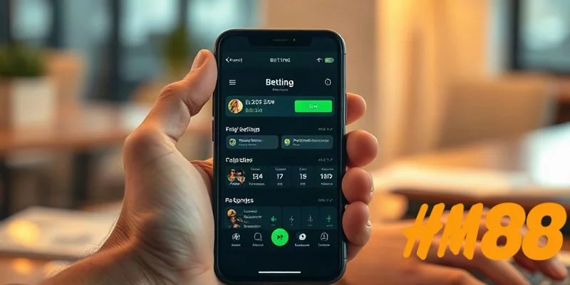 Người chơi đang đăng ký và nạp tiền vào tài khoản HM88 trên điện thoại