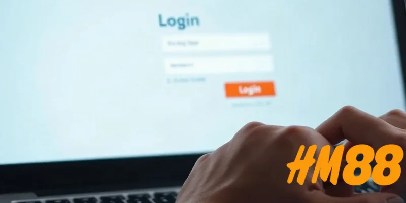 Người dùng đang thực hiện đăng nhập vào tài khoản HM88