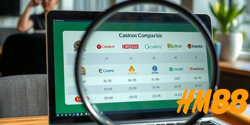 Bảng so sánh tỷ lệ nổ hũ và bonus giữa HM88 và các nhà cái khác