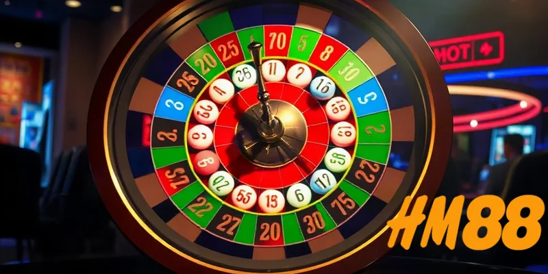 Xổ số siêu tốc HM88 – vòng quay may mắn với bóng số nhiều màu trên bàn casino